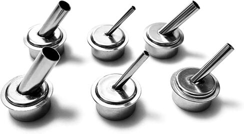 Versatile Bent Nozzle Set 6 Different Sizes (3-10mm) For Quick 861 Hot Air Rework Station Bent Heat Nozzle in Kuwait