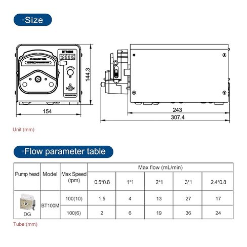 BT100M/DG-6مضخة تمعجية سائلة معدل تدفق مضخة أنابيب تمعجية مقياس مختبر رقمي نقل مضخة تمعجية 110 فولت-220 فولت (110 فولت) in Kuwait