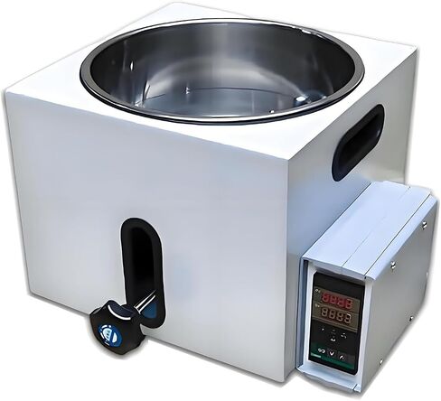 Lift Type Digital Constant Temperature Water Bath, Oil and Water Bath with PID Control and Stainless Steel Liner, 2L/3L/5L Capacity for Laboratory and Scientific Research,3L in Kuwait