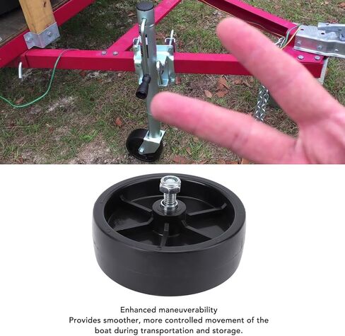Keenso Boat Trailer Jack Wheel, Nylon ABS Material 1200lbs Loading Capacity Boat Trailer Tongue Jack Caster for Car in Kuwait