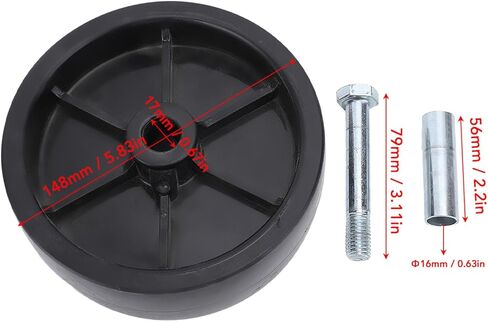 Keenso Boat Trailer Jack Wheel, Nylon ABS Material 1200lbs Loading Capacity Boat Trailer Tongue Jack Caster for Car in Kuwait