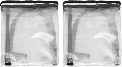 أغطية كراسي صالون التجميل ZJchao، قطعتان من أغطية مقاعد PVC السميكة مع حواف معززة وخياطة شفافة لحماية الظهر من تصفيف الشعر لمحل الحلاقة والمطبخ والمكتب والمنزل in Kuwait