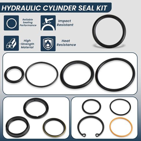 AM118391 Hydraulic Cylinder Repair Seal Kit Compatible with John Deere 40 44 60 70 70A Loaders Tractor 1-1/2 Inch Bore Hydraulic Cylinders Replaces JD AM118391 JDAM118391 in Kuwait