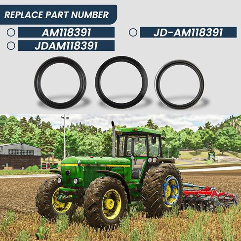 AM118391 Hydraulic Cylinder Repair Seal Kit Compatible with John Deere 40 44 60 70 70A Loaders Tractor 1-1/2 Inch Bore Hydraulic Cylinders Replaces JD AM118391 JDAM118391 in Kuwait