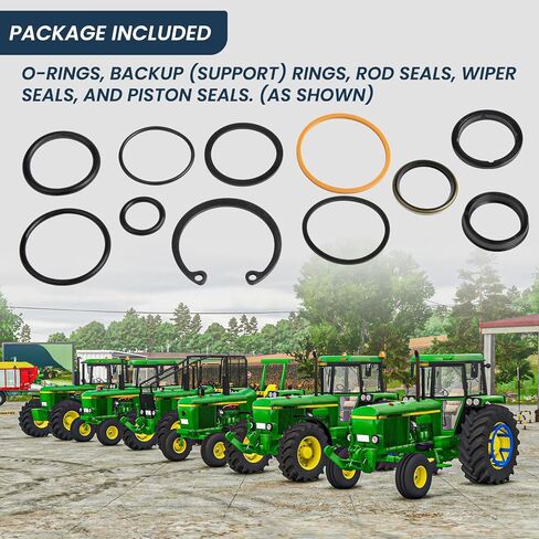 AM118391 Hydraulic Cylinder Repair Seal Kit Compatible with John Deere 40 44 60 70 70A Loaders Tractor 1-1/2 Inch Bore Hydraulic Cylinders Replaces JD AM118391 JDAM118391 in Kuwait