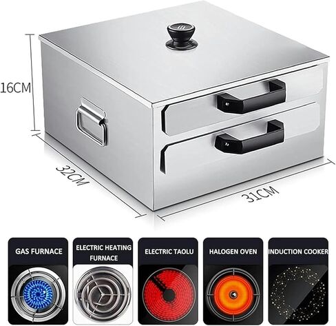 WANGLIN Stainless Steel Pasta Pots Rice Noodle Rolls Machine - Steamer for Vermicelli Roll - Cantonese Cuisine Cookware with Trays, in Kuwait