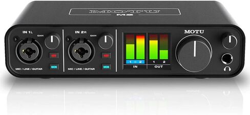 واجهة صوت Motu M2 2x2 USB مع ميكروفون مكثف AKG Project Studio P220، وسماعات الرأس HPC-A30 Studio Monitor وحزمة كابل XLR in Kuwait