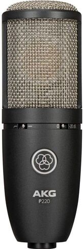 واجهة صوت Motu M2 2x2 USB مع ميكروفون مكثف AKG Project Studio P220، وسماعات الرأس HPC-A30 Studio Monitor وحزمة كابل XLR in Kuwait