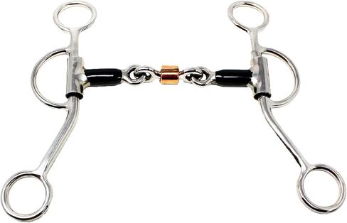 7" Shank Horse Sweet Iron Mouth Dog Bone Snaffle Bit w/ Roller 35613 in Kuwait