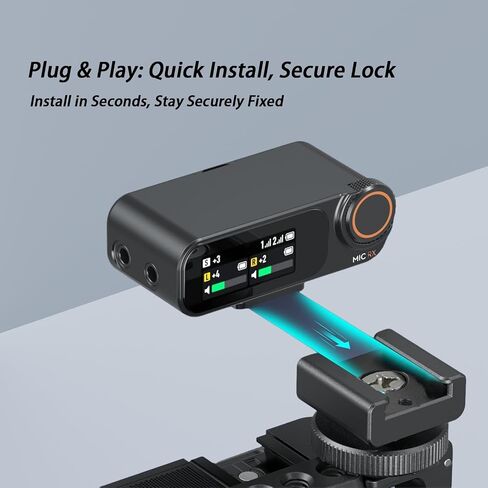 قطعتان من محول تركيب الحذاء البارد لـ DJI Mic 3/2/Mini/Rode/Hollyland/Saramonic مستقبل ميكروفون لاسلكي Lavalier، محول قفص الكاميرا المعدني مع ملحقات ميكروفون بفتحة ثلاثية 1/4 بوصة مضادة للسقوط in Kuwait
