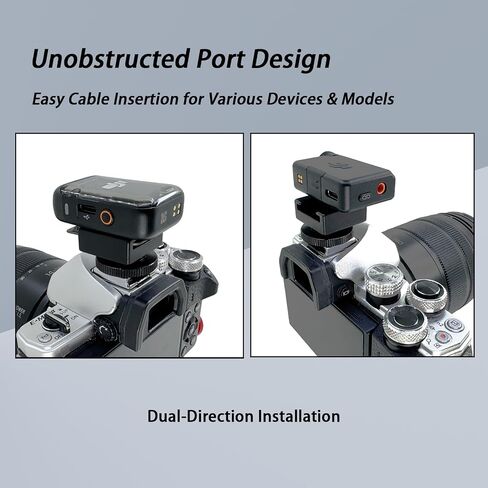 قطعتان من محول تركيب الحذاء البارد لـ DJI Mic 3/2/Mini/Rode/Hollyland/Saramonic مستقبل ميكروفون لاسلكي Lavalier، محول قفص الكاميرا المعدني مع ملحقات ميكروفون بفتحة ثلاثية 1/4 بوصة مضادة للسقوط in Kuwait