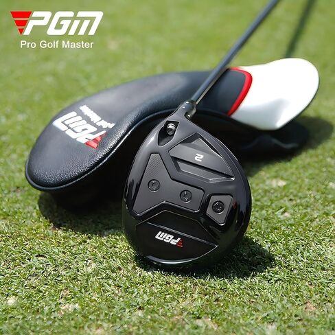 PGM Right Handed 2 Wood Golf Club للرجال، 44 بوصة مكتشف الممر مع وجه 260cc DAT55G Ti، تاج كربون وخرطوم قابل للتعديل (11°-15°) للدقة in Kuwait