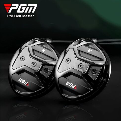 PGM Right Handed 2 Wood Golf Club للرجال، 44 بوصة مكتشف الممر مع وجه 260cc DAT55G Ti، تاج كربون وخرطوم قابل للتعديل (11°-15°) للدقة in Kuwait