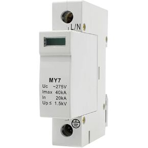 MY7 AC SPD الحريق والتآكل 20KA-40KA 1P ~ 275V جهاز حماية حماية المنزل من زيادة التيار صواعق الجهد المنخفض in Kuwait