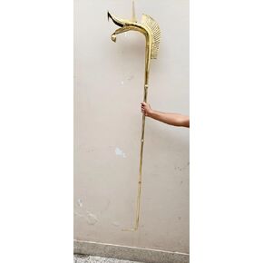 6ft النحاس سلتيك Carnyx الحرب نسخة طبق الأصل - يدويا البوق رئيس الثعبان القديم | أداة تاريخية من النحاس الصلب قابلة للتشغيل مستوحاة من ديسكفورد كارنيكس in Kuwait
