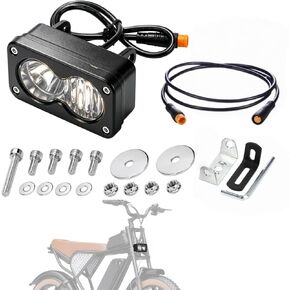 LED Headlight for Ridstar Q20, Ebike Light 3 Pin 20W 2000LM 6000-6500K Super Bright Waterproof IP68 Plug and Play Upgrade Kit for Night Riding Protecting Off-Road Ebike in Kuwait