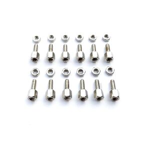 24X نحاس نحاسي #4-40x5+7 M-F ذكر وأنثى أسطوانة سداسية فاصل برغي جاك للوحة الأم VGA DB9 DVI COM Port - (اللون: ذكر-أنثى) in Kuwait