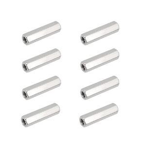 8Pcs Hex Coupling Nuts,M12x1.0-Pitch UNF 30mm/1.18" Length, 304 SS | Rod Coupling Nut, for Threaded Rods & Studs in Kuwait