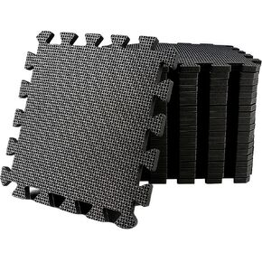 20 Sq Ft Interlocking Gym Floor Mats– 0.5in Thick High-Density EVA Interlocking Foam Floor Tiles – Puzzle Exercise Mat for Home Gym, Workout Equipment, Weightlifting, Kids Play Area (20 Tiles) in Kuwait