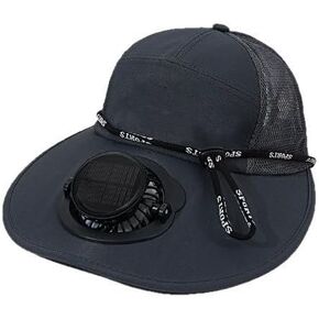 Solar Powered Fan Hat, Cooling Baseball Cap with Adjustable Sun Fan, Breathable Summer Visor Hat for Fishing Hiking in Saudi Arabia