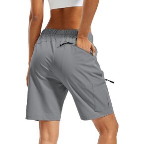 Bermuda Cargo Hiking Shorts for Women - Womens Long Golf Short with Zipper Pockets Casual in Kuwait