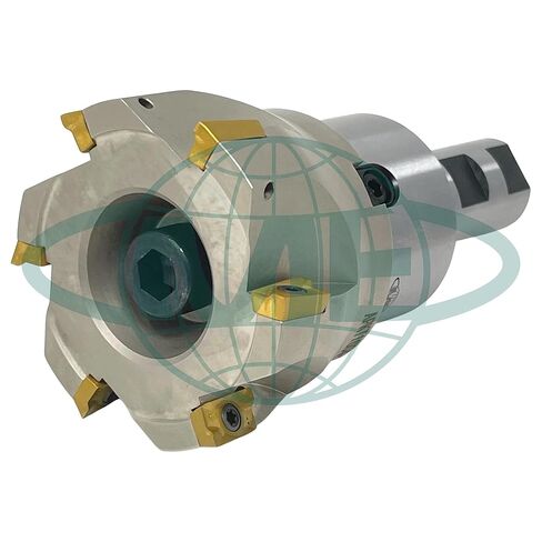 مطحنة وجه قابلة للفهرسة مقاس 3 بوصات 90 درجة CME مع 1 بوصة Weldon Shank Arbor، تتضمن إدراجات APKT1604، 6 مزامير in Kuwait
