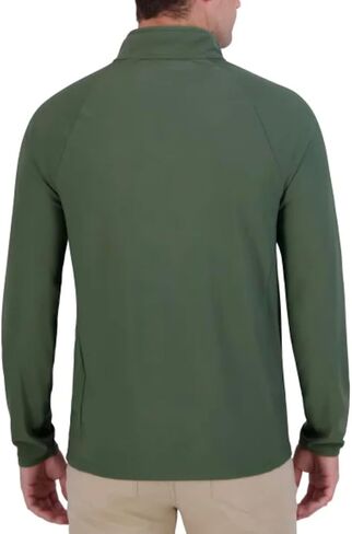 قميص Ben Sherman Sport الرجالي النشط القابل للتمدد بسحاب 1/4 كم طويل (الولايات المتحدة، ألفا، متوسط، عادي، عادي، أخضر) in Kuwait