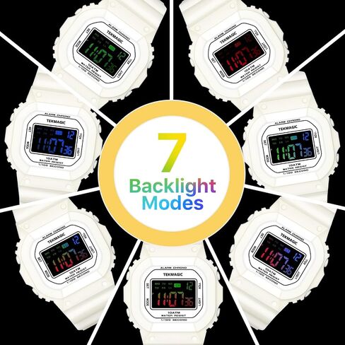 10 ATM Water Resistant Sports Watch for Women and Girls Swimming and Diving, Alarm Clock, Stopwatch, Timer, Dual Time, Calendar, 12 and 24 Hour Format Switchable in Kuwait