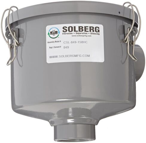 فلتر هواء مضخة هواء مدخل CSL-849-150HC™ من Solberg، مدخل/مخرج FPT 1-1/2 بوصة، ارتفاع 6-3/4 بوصة، قطر 7-5/16 بوصة، 80 SCFM، صنع في الولايات المتحدة الأمريكية in Kuwait