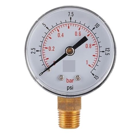 1pc Q84D Manometer 1/4" BSPT Thread Pressure Gauge 0-15psi/0-1bar Pool Filter Water Pressure Dial Hydraulic Pressure Gauge Meter in Saudi Arabia