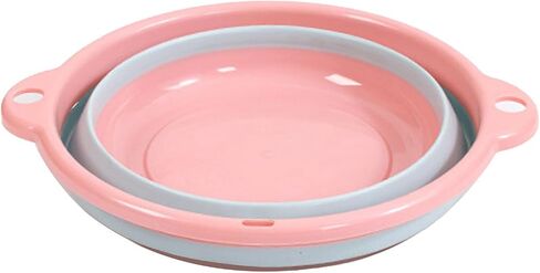 Folding Basin Multifunctional Children's Washbasin Household Portable Vegetable Washing Basin (Pink) in Kuwait