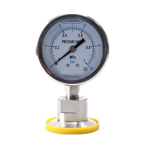 1 قطعة مقياس الضغط الصحي SS316 ثلاثي المشبك 1.5 "(50.5 مللي متر) قطر 60 مللي متر دقة 2.5% FS 0-600 بار الحجاب الحاجز SS 316L مقياس الضغط (-1 بار-0) in Kuwait