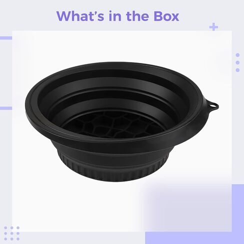 Face Ice Bath Bowl with Built-in Ice Tray, Black Silicone Foldable Basin, 9.1 x 10.4 in, 23.2 x 26.4 cm Cold Therapy Facial Bowl, Ice-Compress Face Basin for Washing Face and Pore Tightening in Kuwait