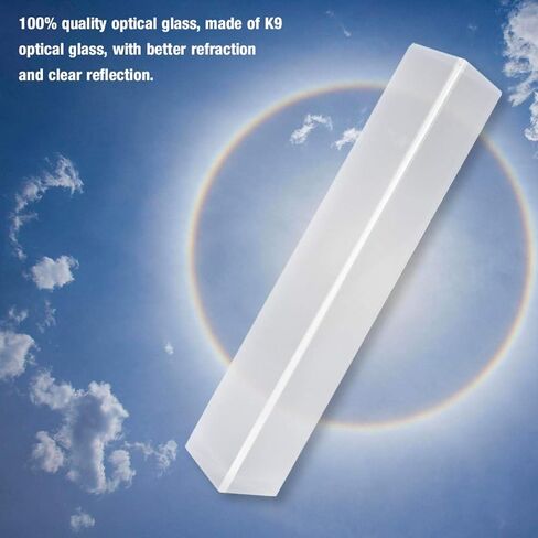 Standard Scientific Triangular Prism K9 Optical Glass Prism Exquisite Glass Triangular Prism in Kuwait