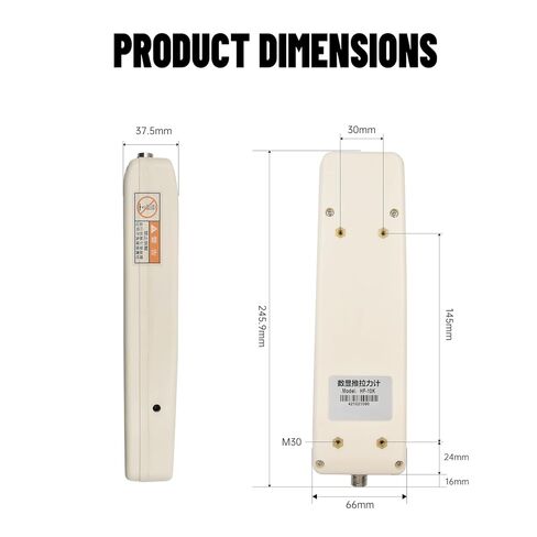 20KN/2000KG/4500LB مقياس القوة الرقمي دفع سحب متر دينامومتر مع مستشعر خلية الحمل الخارجي، وضع الذروة/المسار، مخرج USB in Kuwait