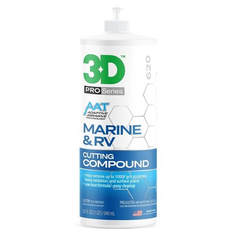 3D Marine & RV Gel-Coat Compound & Finishing Polish Bundle – High-Cut & High-Gloss Gel Coat Correction System for Boats & RVs – No Fillers, Low-Dust, Pro-Grade Shine – 32oz Each in Saudi Arabia