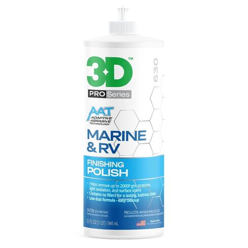3D Marine & RV Gel-Coat Compound & Finishing Polish Bundle – High-Cut & High-Gloss Gel Coat Correction System for Boats & RVs – No Fillers, Low-Dust, Pro-Grade Shine – 32oz Each in Saudi Arabia