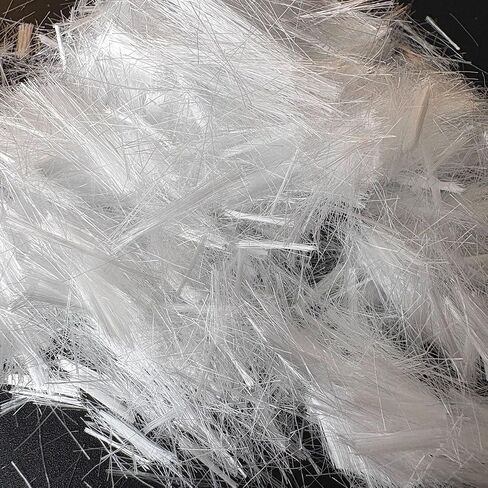 1.1LB Fiberglass for Concrete Cement,Glass Chopped Fiber (19mm),Used for Mortar Concrete Reinforcement and Crack ResistanceBuilding Walls, Garden Floors in Kuwait