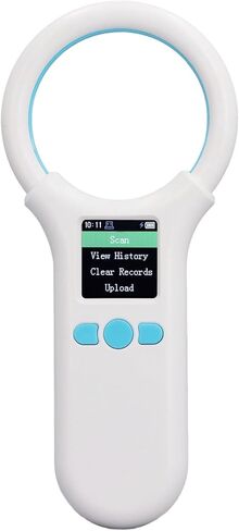 قارئ علامات الحيوانات FTVOGUE، ماسح ضوئي محمول باليد، شحن USB، تخزين 500 سجل لتحديد هوية الحيوانات الأليفة in Kuwait