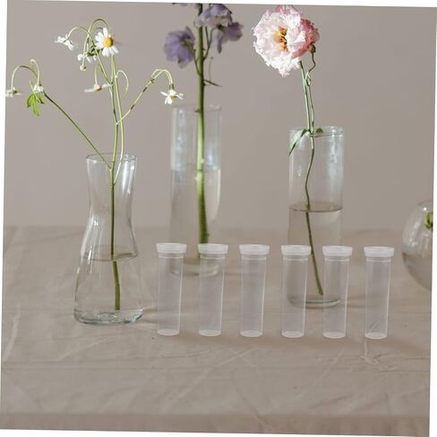 balacoo 50pcs Flower Preservation Tubes Nutrition Vials for Fresh Flowers Gardening Supplies Easy to Use Water Containers for Floral Arrangements and Hydroponics in Kuwait