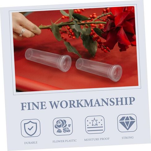balacoo 50pcs Flower Preservation Tubes Nutrition Vials for Fresh Flowers Gardening Supplies Easy to Use Water Containers for Floral Arrangements and Hydroponics in Kuwait