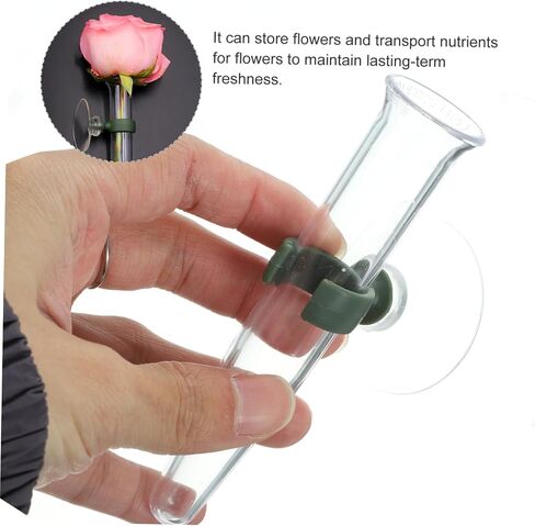 8pcs Floral Water Tubes with Suction Cups Durable Nutrition Tubes for Fresh Flower Arrangements Design for Easy Water Level Monitoring in Kuwait