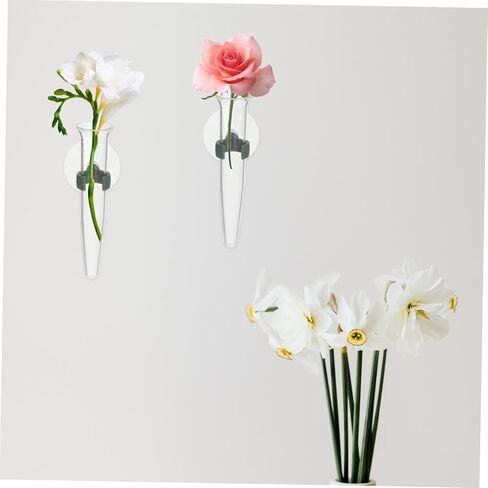 8pcs Floral Water Tubes with Suction Cups Durable Nutrition Tubes for Fresh Flower Arrangements Design for Easy Water Level Monitoring in Kuwait