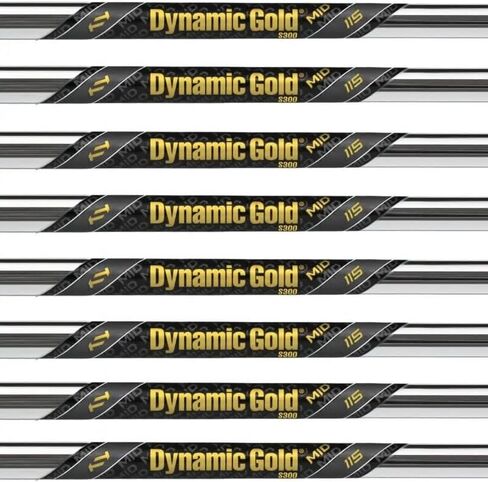 أعمدة حديد TRUE TEMPER Dynamic Gold MID 115 4-PW، مجموعة من 7 أعمدة - طرف مستدق .355 (اختر Flex) in Kuwait