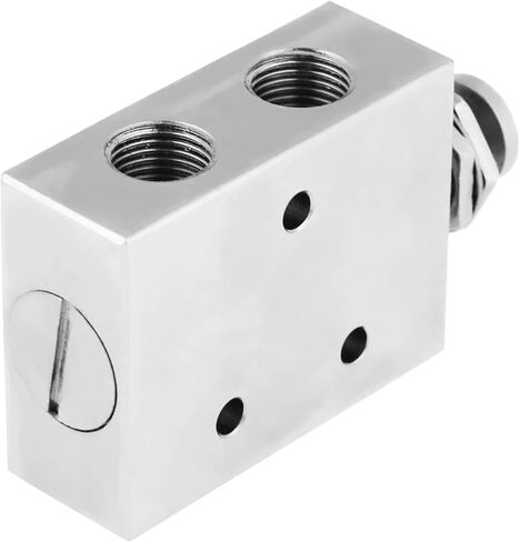 Fafeicy 2 Position 3 Way Air Pneumatic Toggle Valve, Metal Manual Control Knob for Pneumatic Systems, Compact Design for Industrial Machinery and Equipment in Kuwait