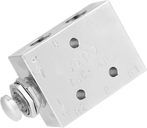 Fafeicy 2 Position 3 Way Air Pneumatic Toggle Valve, Metal Manual Control Knob for Pneumatic Systems, Compact Design for Industrial Machinery and Equipment in Kuwait
