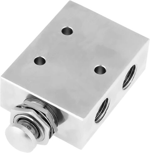 FTVOGUE 2 Position 3 Way Air Pneumatic Toggle Valve, Metal Manual Valve for Machinery with Compact Design and Control Knob for Industrial Pneumatic Systems in Kuwait
