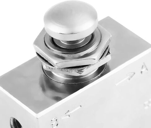 FTVOGUE 2 Position 3 Way Air Pneumatic Toggle Valve, Metal Manual Valve for Machinery with Compact Design and Control Knob for Industrial Pneumatic Systems in Kuwait