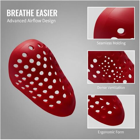 Silicone Anti-Suffocation Inner Bracket, Red, 3D Face Shell Support Frame for Easier Breathing, Reusable Lower Half Face Protective Insert, Lightweight 0.7 oz / 19.8 g for Cycling in Kuwait