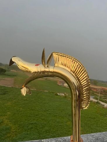 Handmade 6ft Brass Carnyx Celtic War Horn – Tintignac & Deskford Replica | Playable Ancient Medieval Serpent Head Trumpet | Historical Celtic Collectible Decor Instrument in Kuwait